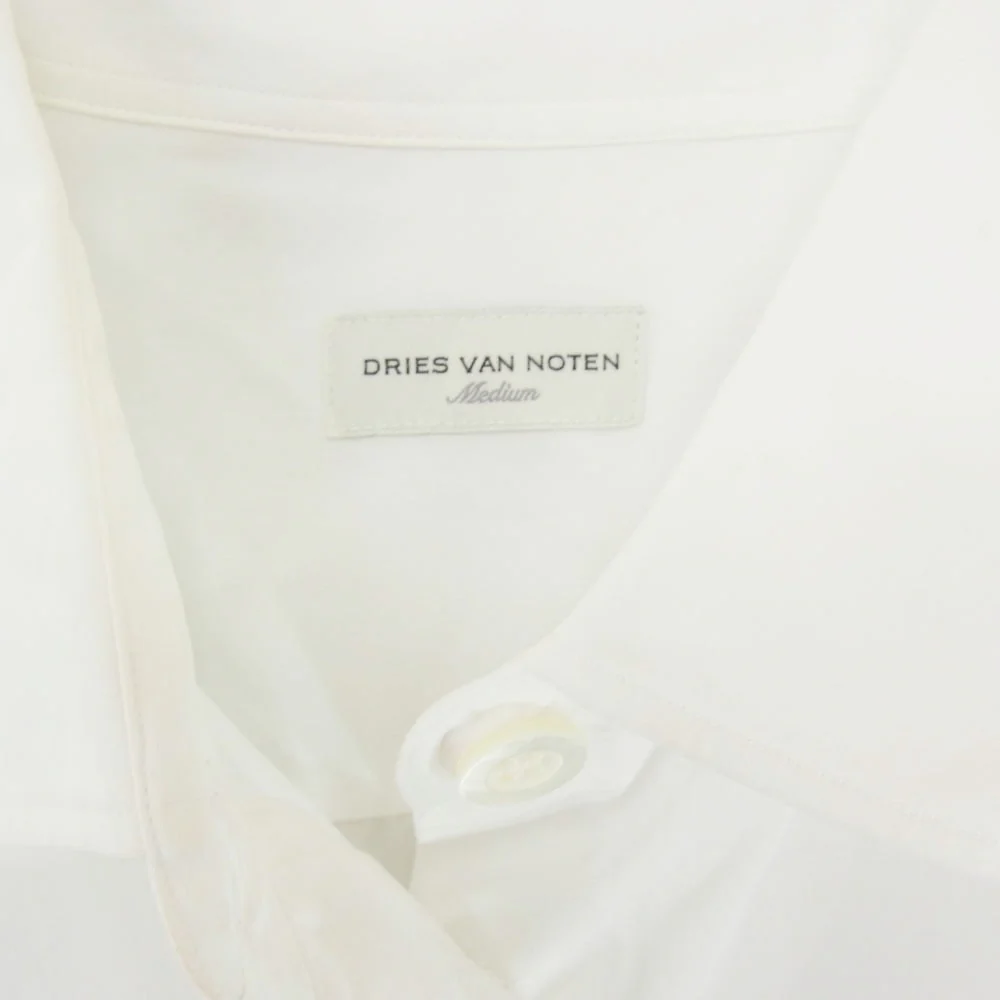 DRIES VAN NOTEN ドリスヴァンノッテン コットン オーバーサイズ 長袖 シャツ ホワイト系 M【中古】 - Image 3