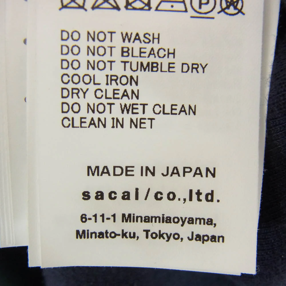 Sacai サカイ 23-0748S × MERCEDES AMG ワッペン ロゴ刺繍 スウェット トレーナー ブラック系 2【中古】 - Image 6