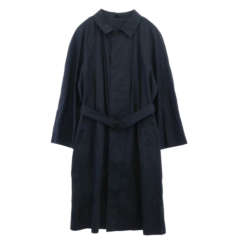 Brioni ブリオーニ PURO COTONE ステンカラー コート ネイビー系 50【中古】