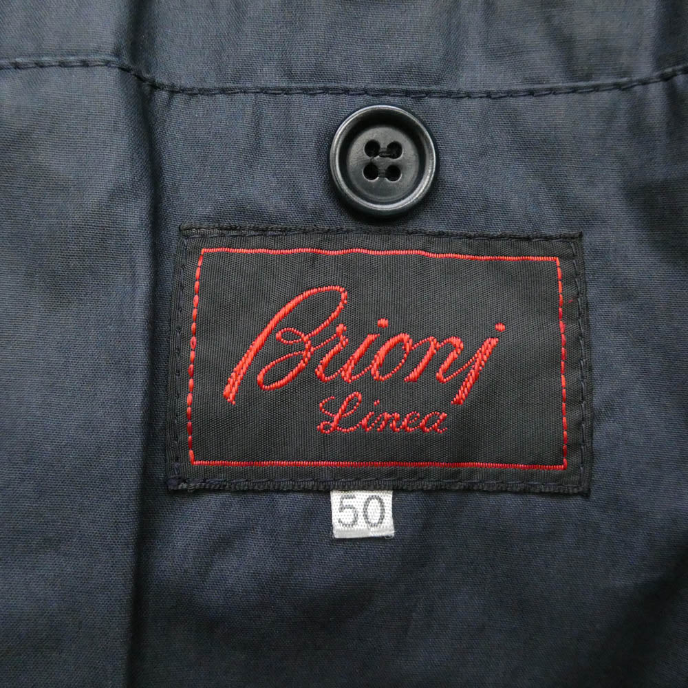 Brioni ブリオーニ PURO COTONE ステンカラー コート ネイビー系 50【中古】 - Image 5