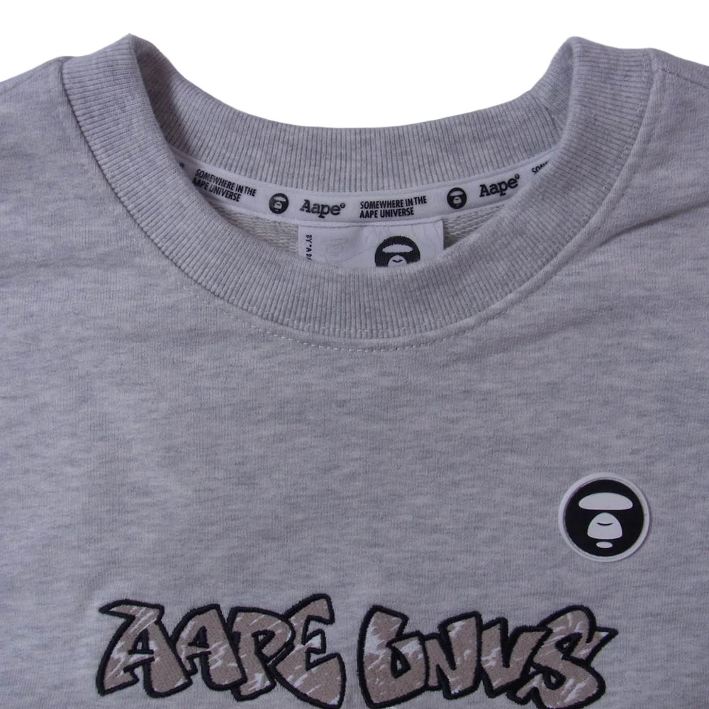 A BATHING APE アベイシングエイプ 23AW AAPSWMA360XXL logo embroidered crew neck vest ロゴ クルーネック スウェット ベスト グレー系 S【美品】【中古】 - Image 3