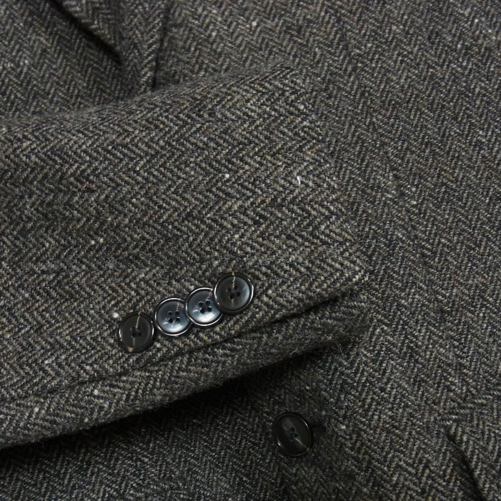 UNITED ARROWS ユナイテッドアローズ 1122-110-4447 ヘリンボーン ツイード 2B テーラード ジャケット ダークブラウン系 44【中古】 - Image 4