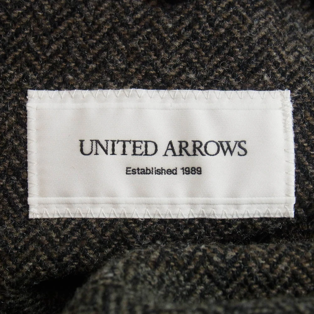 UNITED ARROWS ユナイテッドアローズ 1122-110-4447 ヘリンボーン ツイード 2B テーラード ジャケット ダークブラウン系 44【中古】 - Image 5