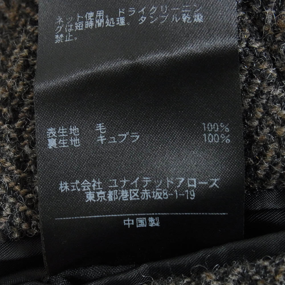 UNITED ARROWS ユナイテッドアローズ 1122-110-4447 ヘリンボーン ツイード 2B テーラード ジャケット ダークブラウン系 44【中古】 - Image 6