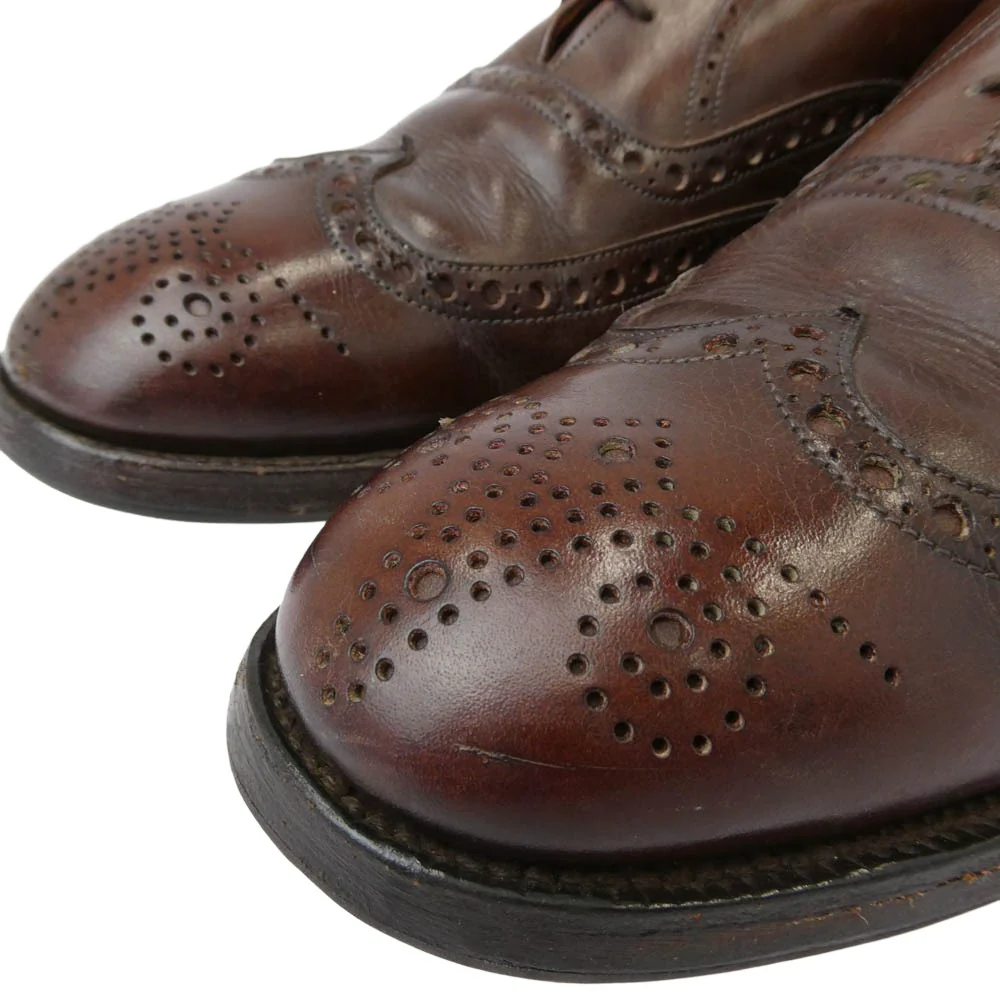 Brooks Brothers ブルックスブラザーズ DEVON イングランド製 ウィングチップ レザー シューズ ブラウン系 43【中古】 - Image 4