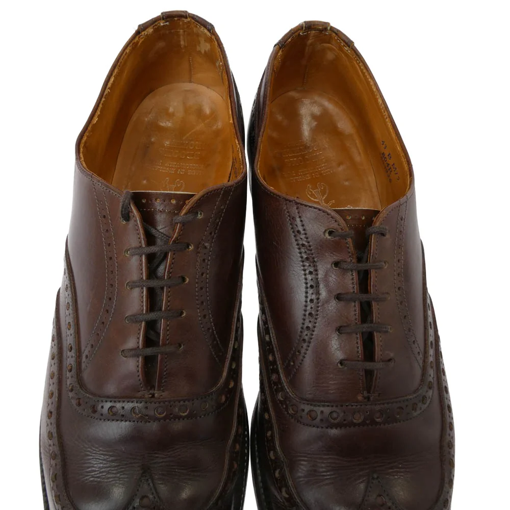 Brooks Brothers ブルックスブラザーズ DEVON イングランド製 ウィングチップ レザー シューズ ブラウン系 43【中古】 - Image 5