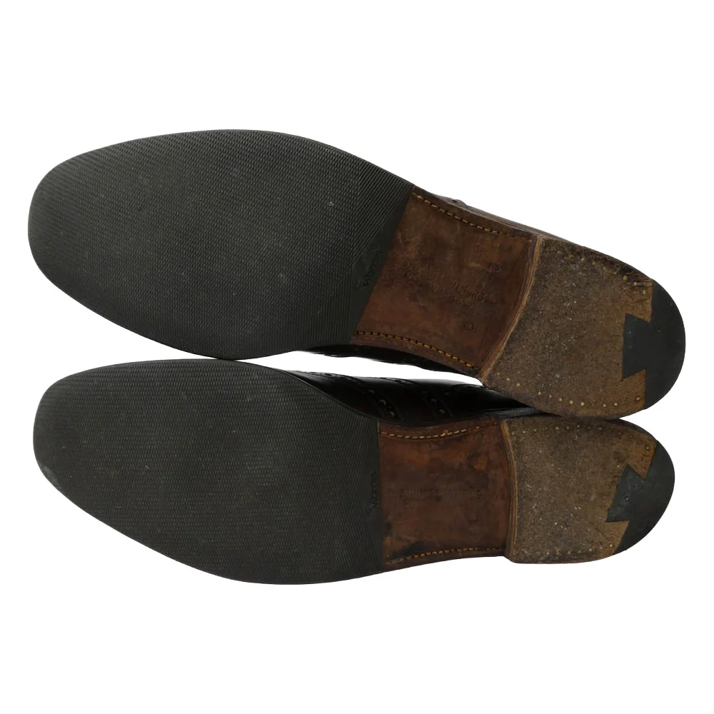 Brooks Brothers ブルックスブラザーズ DEVON イングランド製 ウィングチップ レザー シューズ ブラウン系 43【中古】 - Image 6