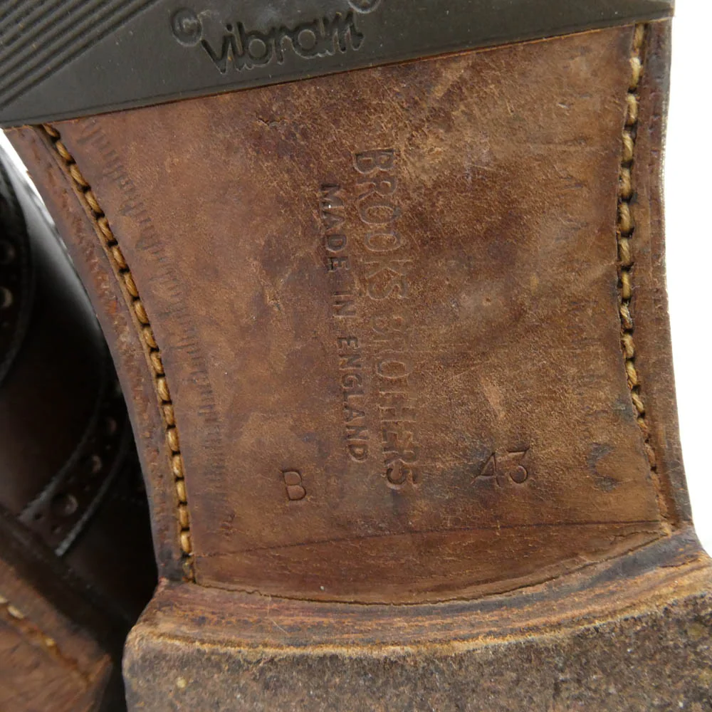 Brooks Brothers ブルックスブラザーズ DEVON イングランド製 ウィングチップ レザー シューズ ブラウン系 43【中古】 - Image 7