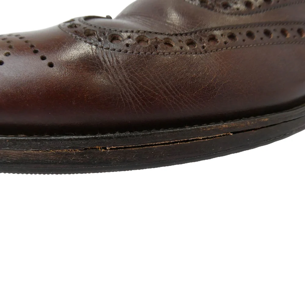 Brooks Brothers ブルックスブラザーズ DEVON イングランド製 ウィングチップ レザー シューズ ブラウン系 43【中古】 - Image 8