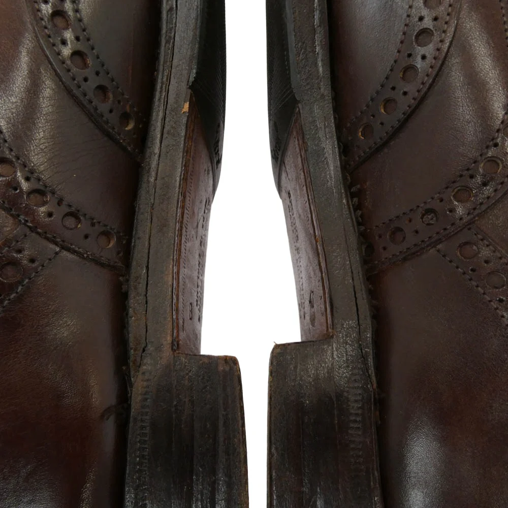 Brooks Brothers ブルックスブラザーズ DEVON イングランド製 ウィングチップ レザー シューズ ブラウン系 43【中古】 - Image 9