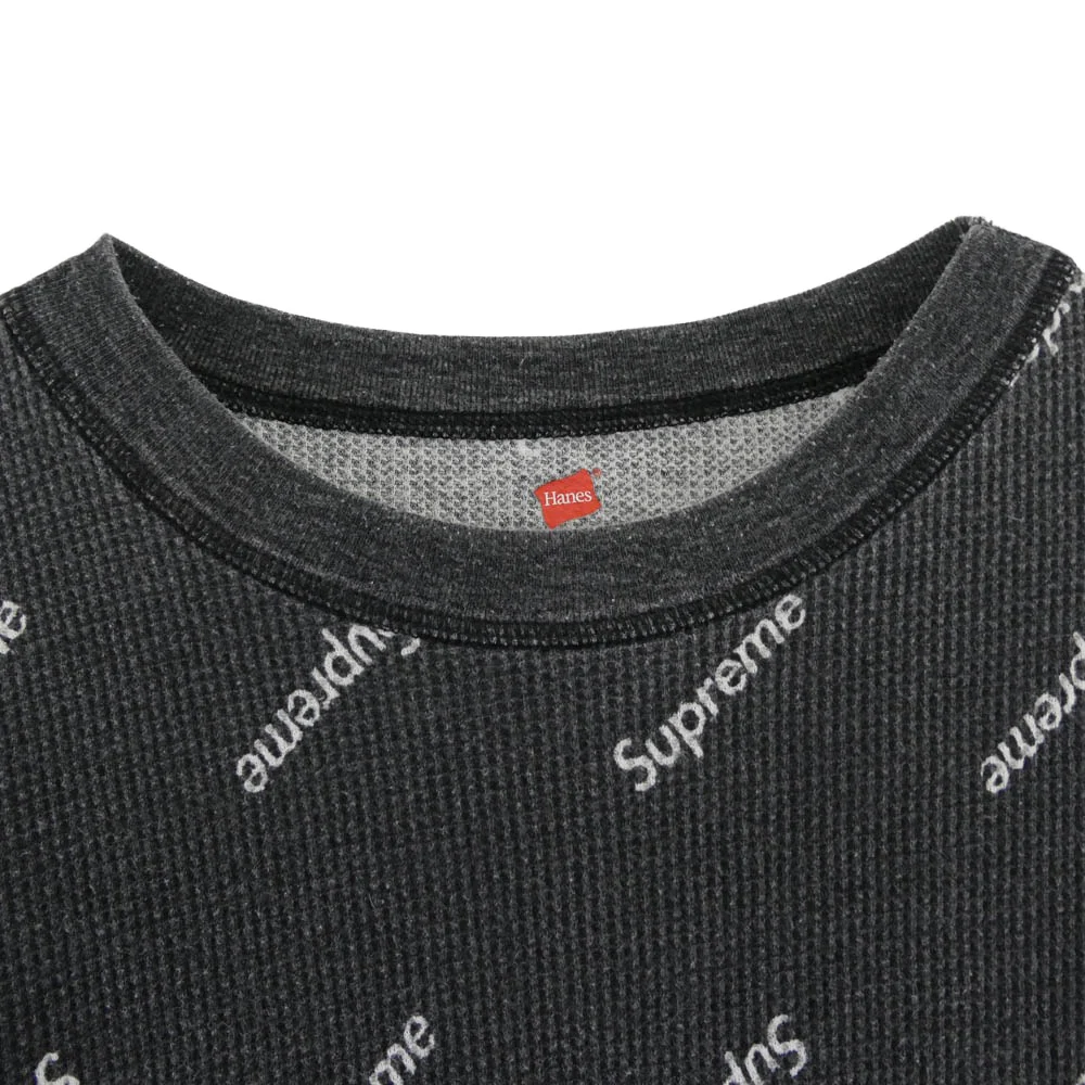 Supreme シュプリーム Hanes Thermal Crew ヘインズ サーマル 長袖 カットソー ダークグレー系 XL【中古】 - Image 3