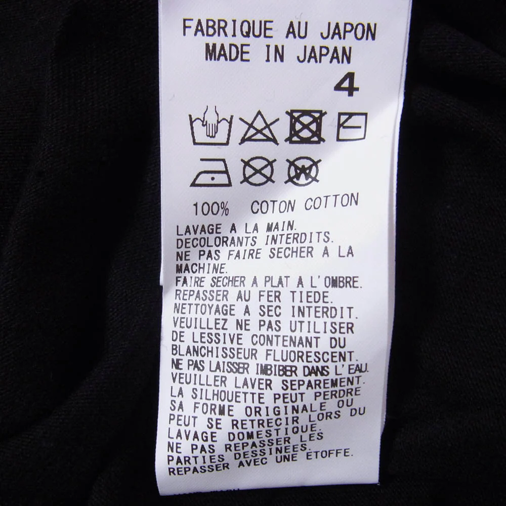 Y's Yohji Yamamoto ワイズ ヨウジヤマモト YR-T61-961 Y'S LOGO BLUSH PRINT HALF SLEEVE T ブラッシュドロゴプリント クルーネック 半袖 Tシャツ ブラック系 4【極上美品】【中古】 - Image 5