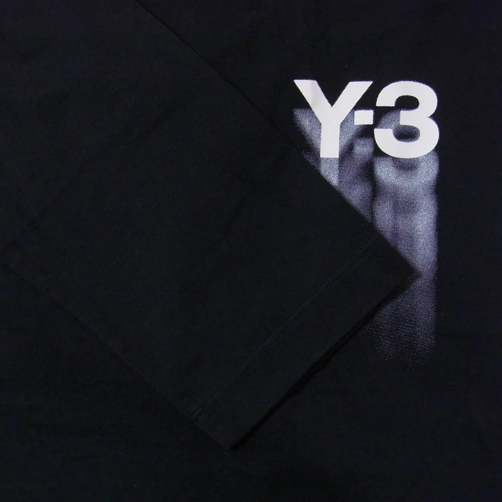 Y-3 Yohji Yamamoto ワイスリー ヨウジヤマモト IZ3122 GFX LS TEE グラフィック ロゴプリント ロングスリーブ 長袖 Tシャツ カットソー ブラック系 L【極上美品】【中古】 - Image 4