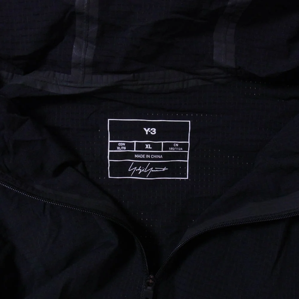 Y-3 Yohji Yamamoto ワイスリー ヨウジヤマモト IN8746 M RUN JACKET フーデッド ナイロン ランニング ジャケット ブラック系 XL【中古】 - Image 3
