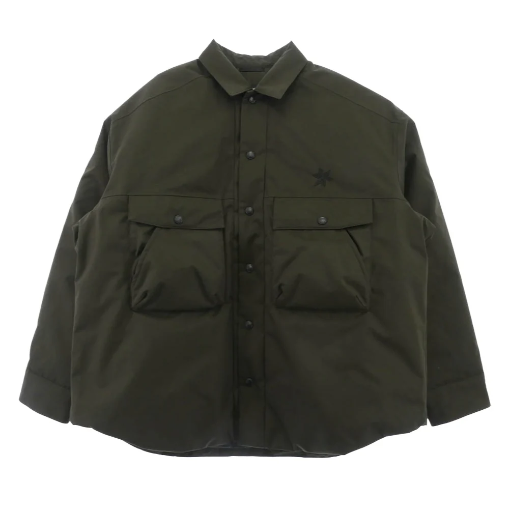 COMME des GARCONS HOMME コムデギャルソンオム GL25729CDG WINDSTOPPER Three-Dimensional Down Shirt ウィンドストッパー ダウン シャツ ジャケット カーキ系 S【極上美品】【中古】