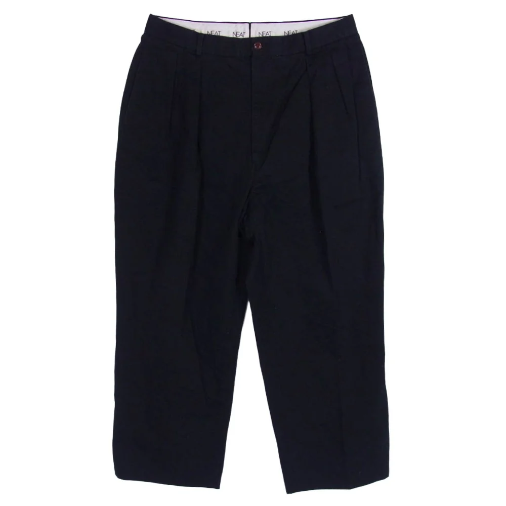 ニート 2タック ワイドパンツ ブラック系 48【中古】