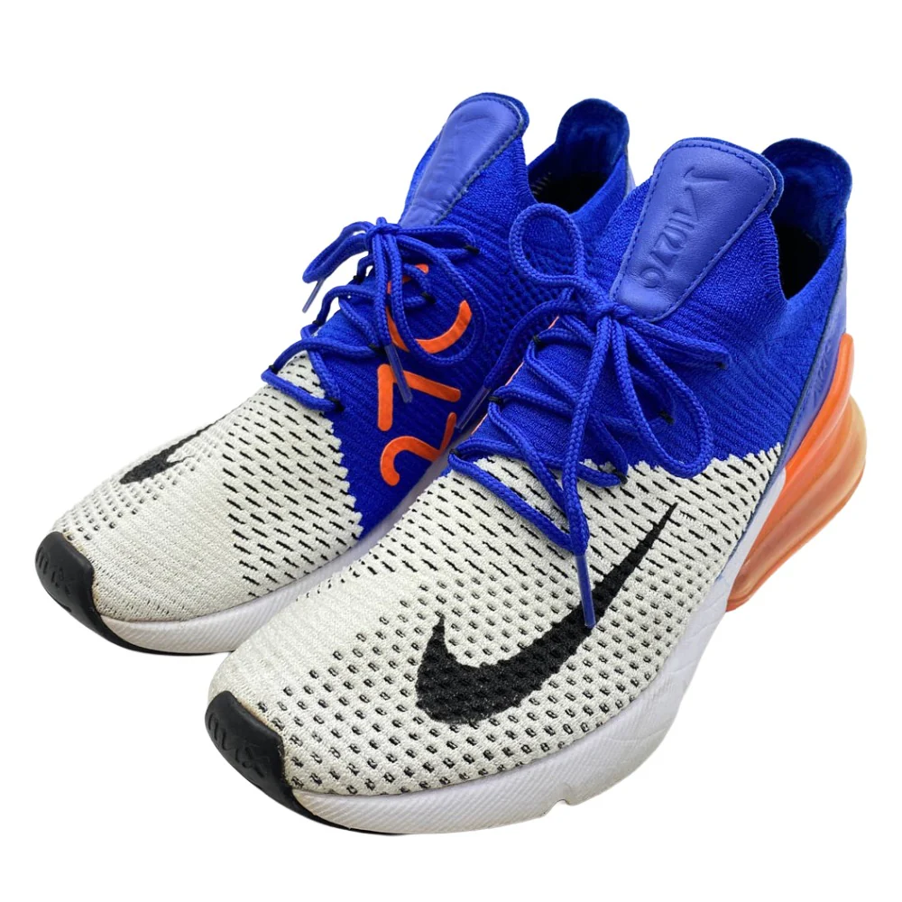 NIKE ナイキ A01023-101 AIR MAX 270 FLYKNIT エアマックス 270 フライニット ローカット ランニング シューズ スニーカー ホワイト系 ブルー系 オレンジ系 25.5cm【中古】 - Image 2