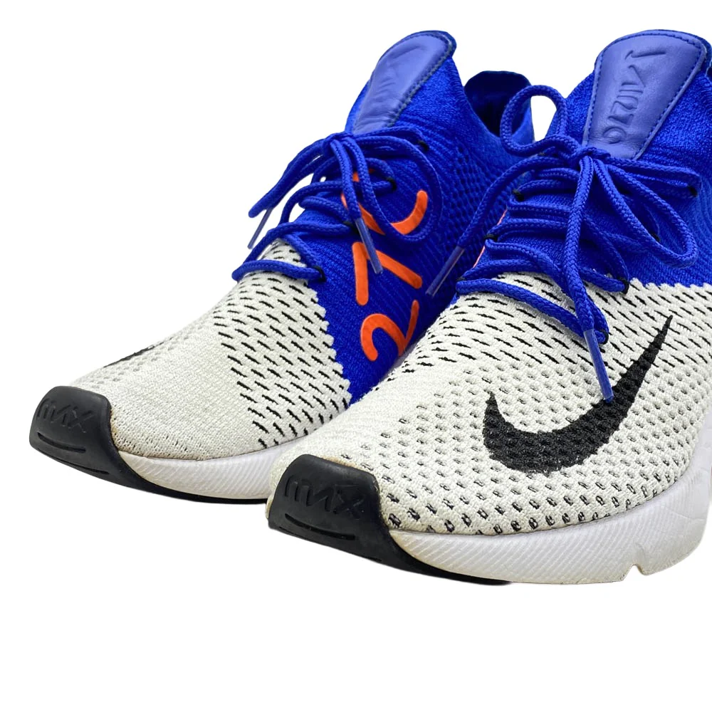 NIKE ナイキ A01023-101 AIR MAX 270 FLYKNIT エアマックス 270 フライニット ローカット ランニング シューズ スニーカー ホワイト系 ブルー系 オレンジ系 25.5cm【中古】 - Image 4