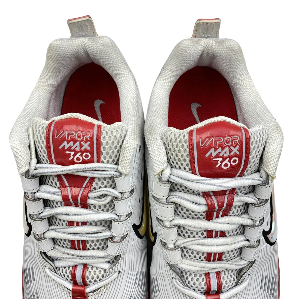 NIKE ナイキ CK2718-002 Air Vapormax 360 Vast Grey White エア ヴェイパーマックス 360 ヴァスト グレー ホワイト ローカット スニーカー ホワイト系 レッド系 26.5cm【中古】 - Image 5