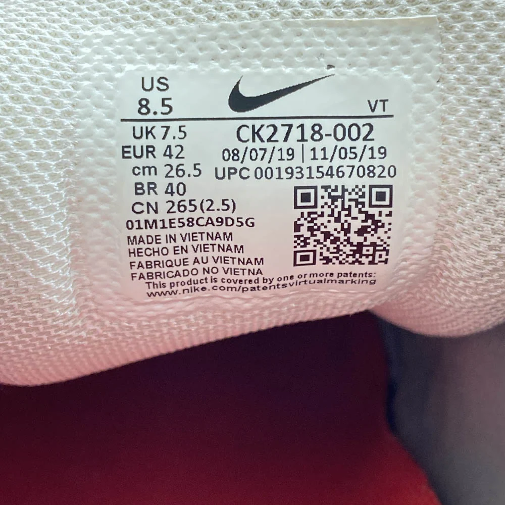 NIKE ナイキ CK2718-002 Air Vapormax 360 Vast Grey White エア ヴェイパーマックス 360 ヴァスト グレー ホワイト ローカット スニーカー ホワイト系 レッド系 26.5cm【中古】 - Image 7