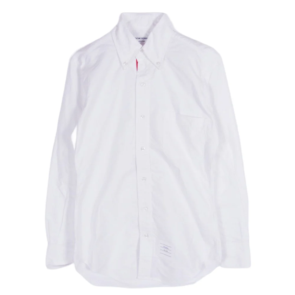 THOM BROWNE トムブラウン 20SS MWL 010E-00139100 USA製 CLASSIC OXFORD SHIRT クラシック オックスフォード ボタンダウン 長袖 シャツ ホワイト系【中古】