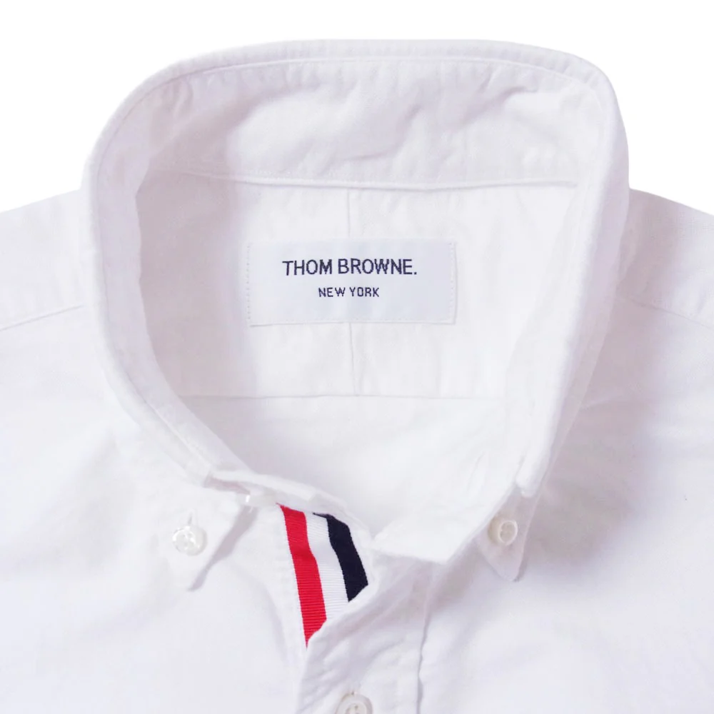 THOM BROWNE トムブラウン 20SS MWL 010E-00139100 USA製 CLASSIC OXFORD SHIRT クラシック オックスフォード ボタンダウン 長袖 シャツ ホワイト系【中古】 - Image 3