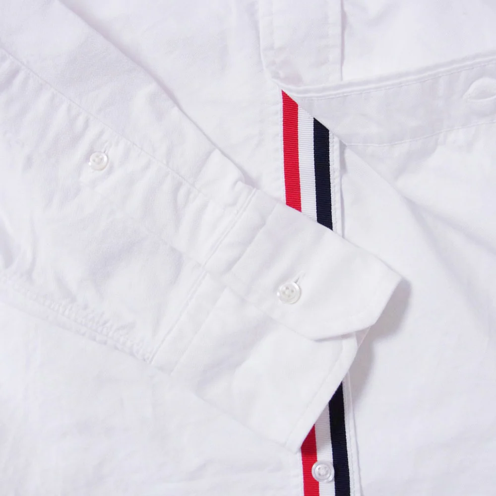 THOM BROWNE トムブラウン 20SS MWL 010E-00139100 USA製 CLASSIC OXFORD SHIRT クラシック オックスフォード ボタンダウン 長袖 シャツ ホワイト系【中古】 - Image 4
