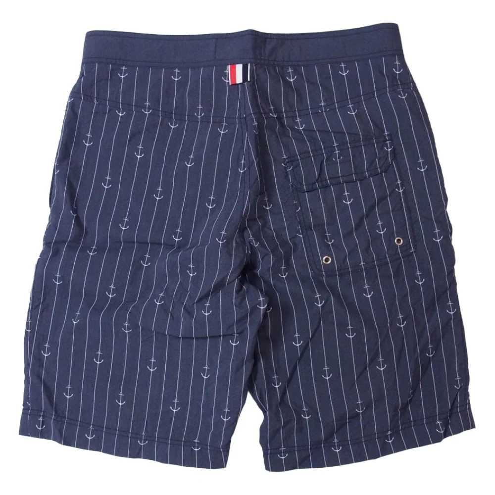 THOM BROWNE トムブラウン MTU173AW8071 イタリア製 スイム ショーツ ハーフパンツ ネイビー系 1【中古】 - Image 2