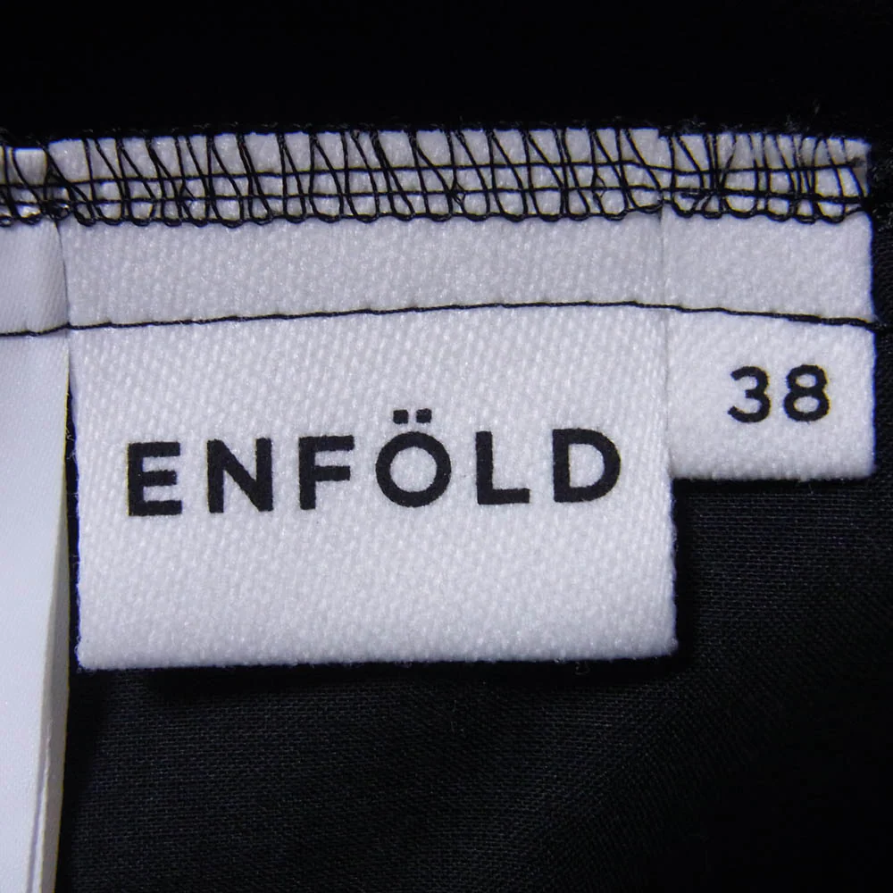 ENFOLD エンフォルド 23SS 300IA231-0671 TACK-HEM PANTS タック ヘム パンツ ブラック系 38【美品】【中古】 - Image 4