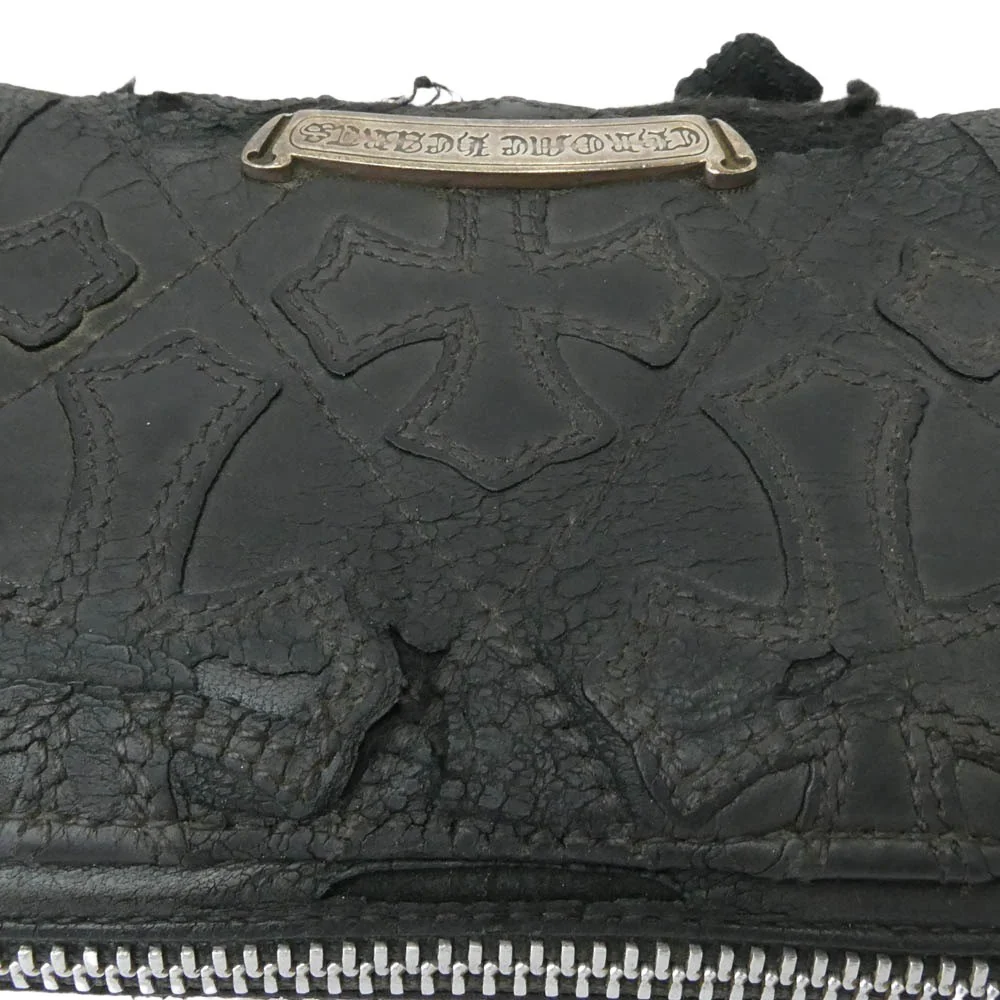 CHROME HEARTS クロムハーツ(原本無) ブラックシンフォニー証明書付属 REC F ZIP QUILTED セメタリークロスパッチ キルティング レザー ロングウォレット 長財布 ブラック系【中古】 - Image 7