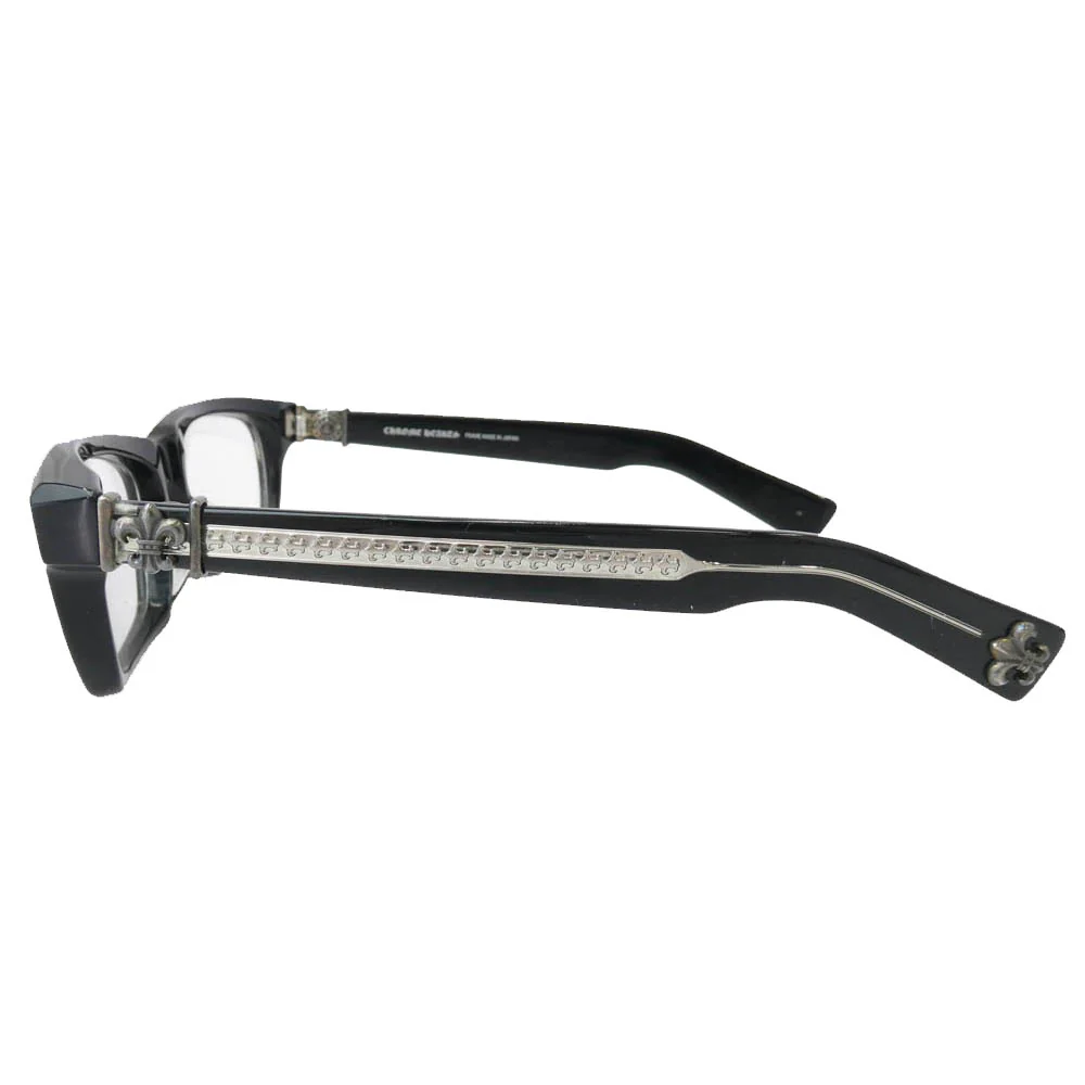 CHROME HEARTS ã¯ãã ããŒãïŒåæ¬ç¡ïŒ çŽæ£ã¬ã¶ãŒã¢ã€ãŠã§ã¢ã±ãŒã¹ä»å± SPLAT-A 55â¡17-143 BSãã¬ã¢ãã³ãã« ã¢ã€ãŠã§ã¢ çŒé¡ ãã©ãã¯ç³» ã·ã«ããŒç³» 55â¡17-143ãäžå€ã - Image 3