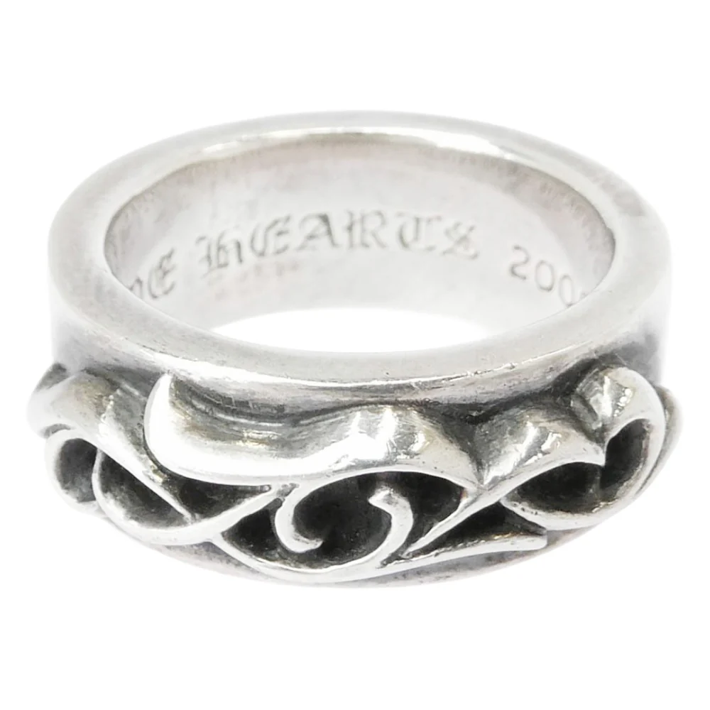 CHROME HEARTS クロムハーツ（原本有） インボイス付属 DBL NARROW VINE BAND ダブルナローヴァインバンド リング シルバー系 16.5号【中古】