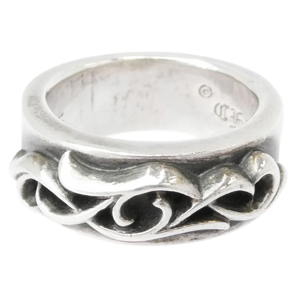 CHROME HEARTS クロムハーツ（原本有） インボイス付属 DBL NARROW VINE BAND ダブルナローヴァインバンド リング シルバー系 16.5号【中古】 - Image 2