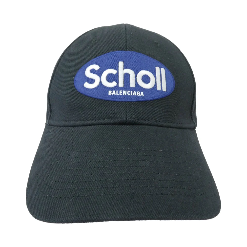 BALENCIAGA バレンシアガ 25AW 840108 410B2 x SCHOLL Logo Embroidered Baseball Cap ショール ロゴ ベースボール キャップ 帽子 ブラック系 M(57cm)【極上美品】【中古】 - Image 4
