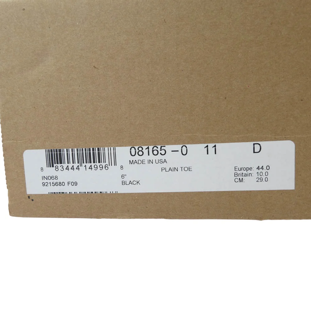 RED WING レッドウィング 8165 IRISH SETTER 6 INCH CLASSIC ROUND アイリッシュセッター クラシックラウンド ブラック 6インチ コレクテッドグレインレザー 7ホール プレートゥ ワークブーツ ブラック系 29.0cm【新古品】【未使用】【中古】 - Image 7