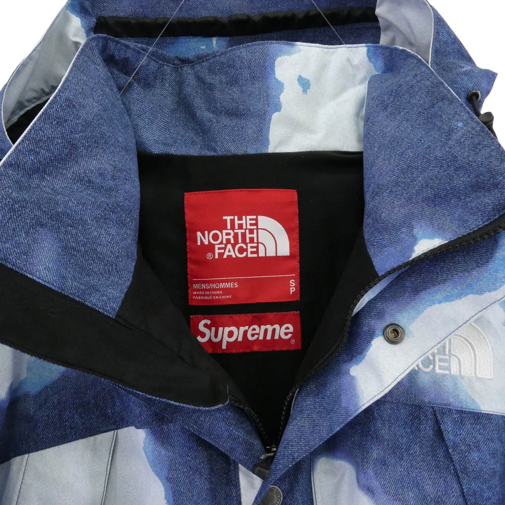Supreme シュプリーム 21AW NP52100I x The North Face Bleached Denim Print Mountain Jacket ザノースフェイス ブリーチド デニム プリント マウンテン ジャケット ブルー系 S【中古】 - Image 3