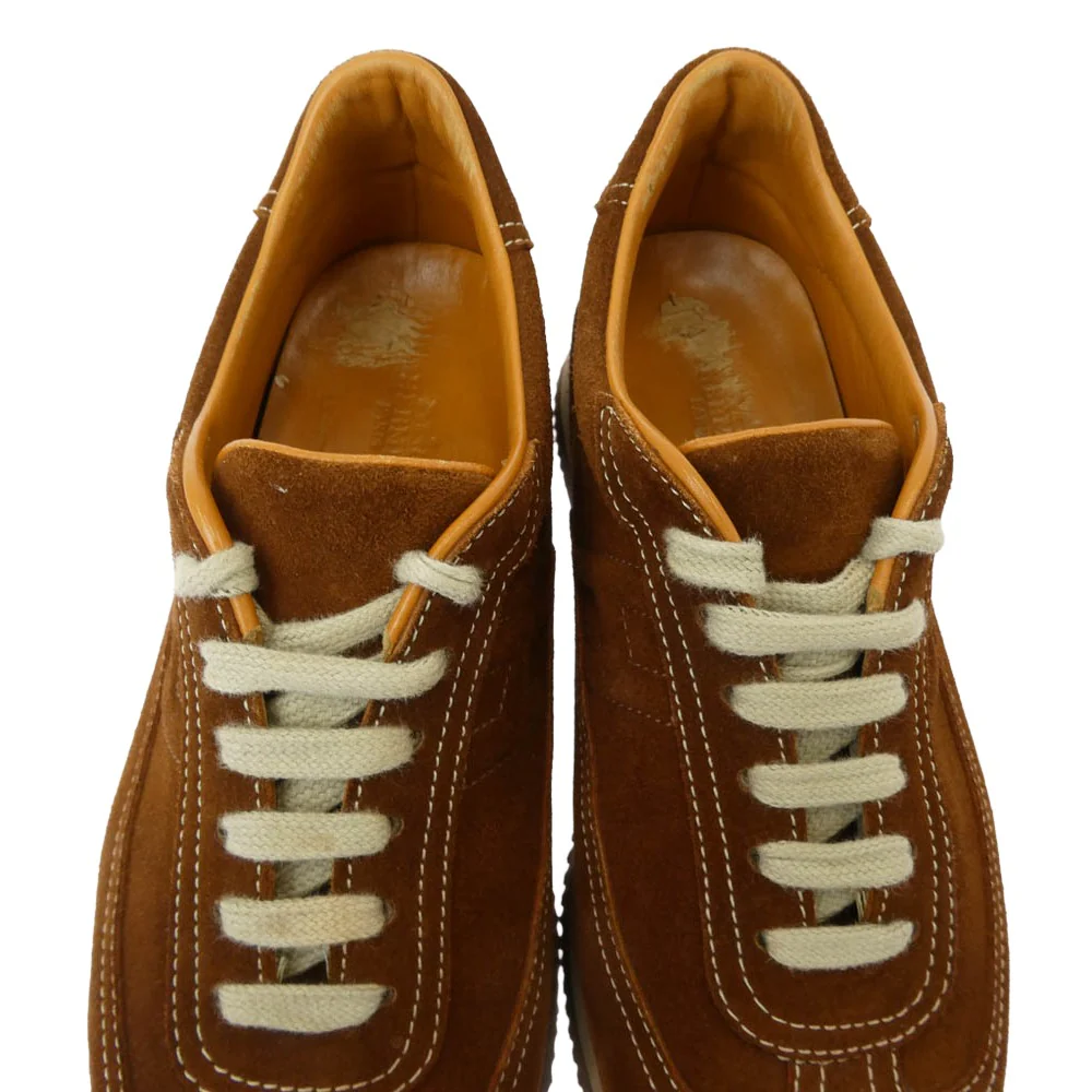 HERMES エルメス クイック スエード レザー ローカット スニーカー ブラウン系 38【中古】 - Image 5