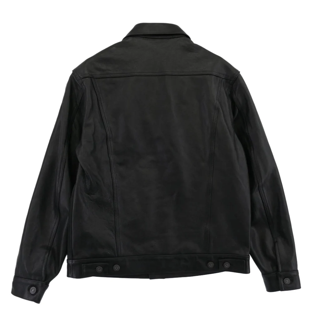 STANDARD CALIFORNIA スタンダードカリフォルニア OUNLA880 SD Leather Jacket #S957 3rdタイプ カウレザー ジャケット ブラック系 42【極上美品】【中古】 - Image 2