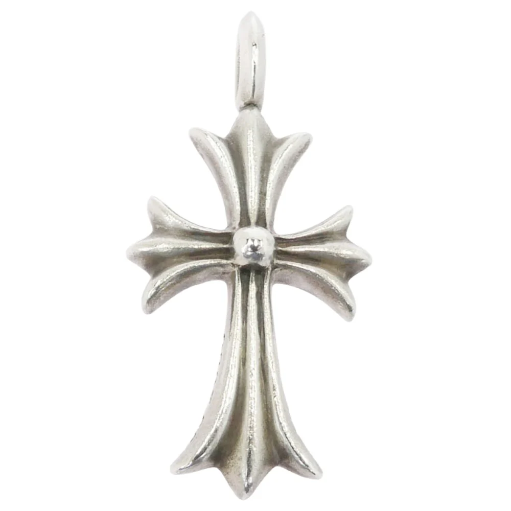 CHROME HEARTS クロムハーツ(原本無) TNY CRSF P SAP タイニーファット クロス PAVE パヴェサファイア ペンダントトップ シルバー系 ブルー系【中古】 - Image 2