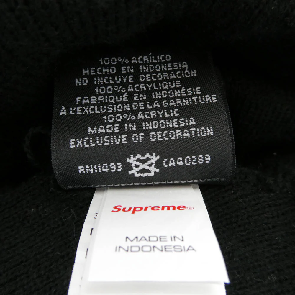 Supreme シュプリーム 25AW New Era Old English Beanie オールド イングリッシュ ビーニー ニット帽 ニットキャップ ブラック系【中古】 - Image 4