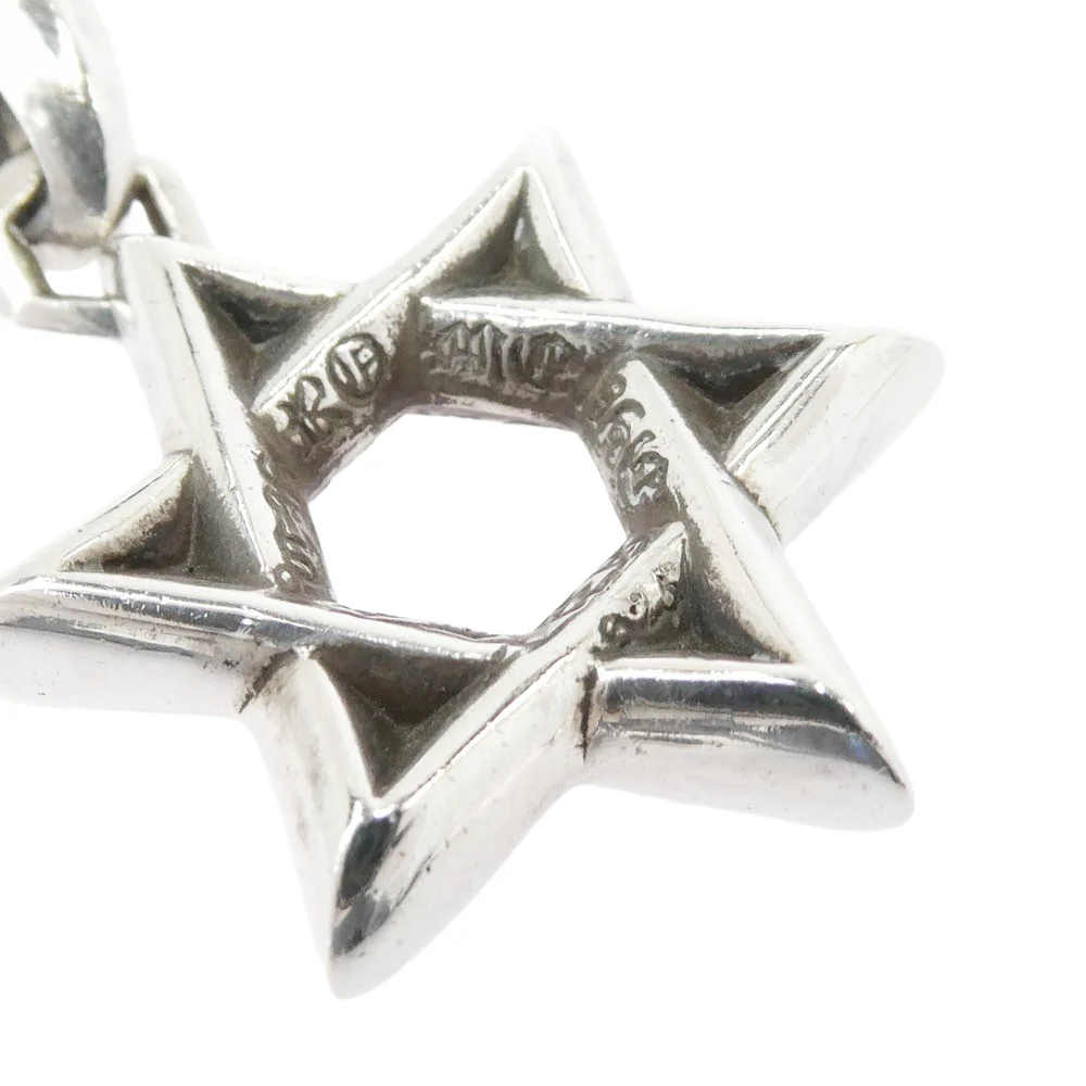 CHROME HEARTS クロムハーツ(原本無) STAR OF DAVID PENDANT SML スターオブダビデ スモール ペンダントトップ シルバー系【中古】 - Image 4