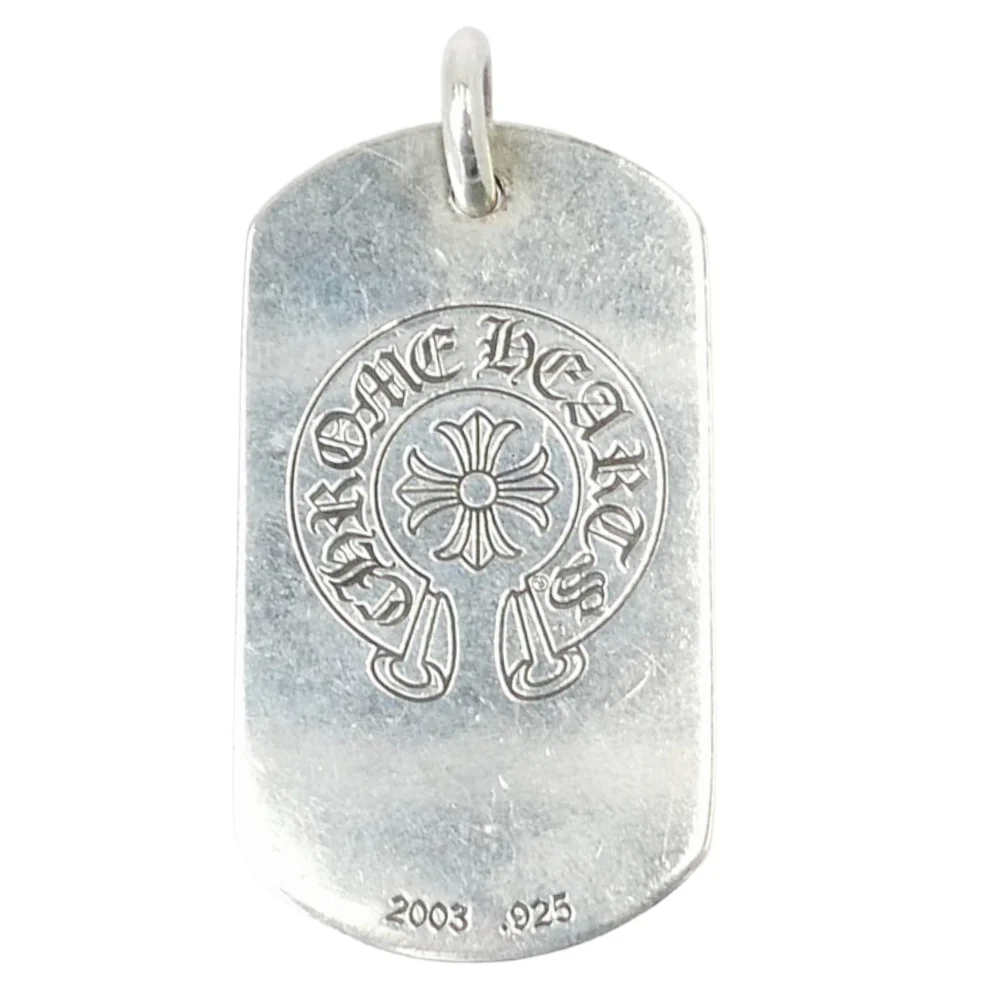 CHROME HEARTS クロムハーツ(原本無) 氷室京介 Angel エンジェル ホースシュー ラージ ドッグタグ ペンダントトップ シルバー系【中古】