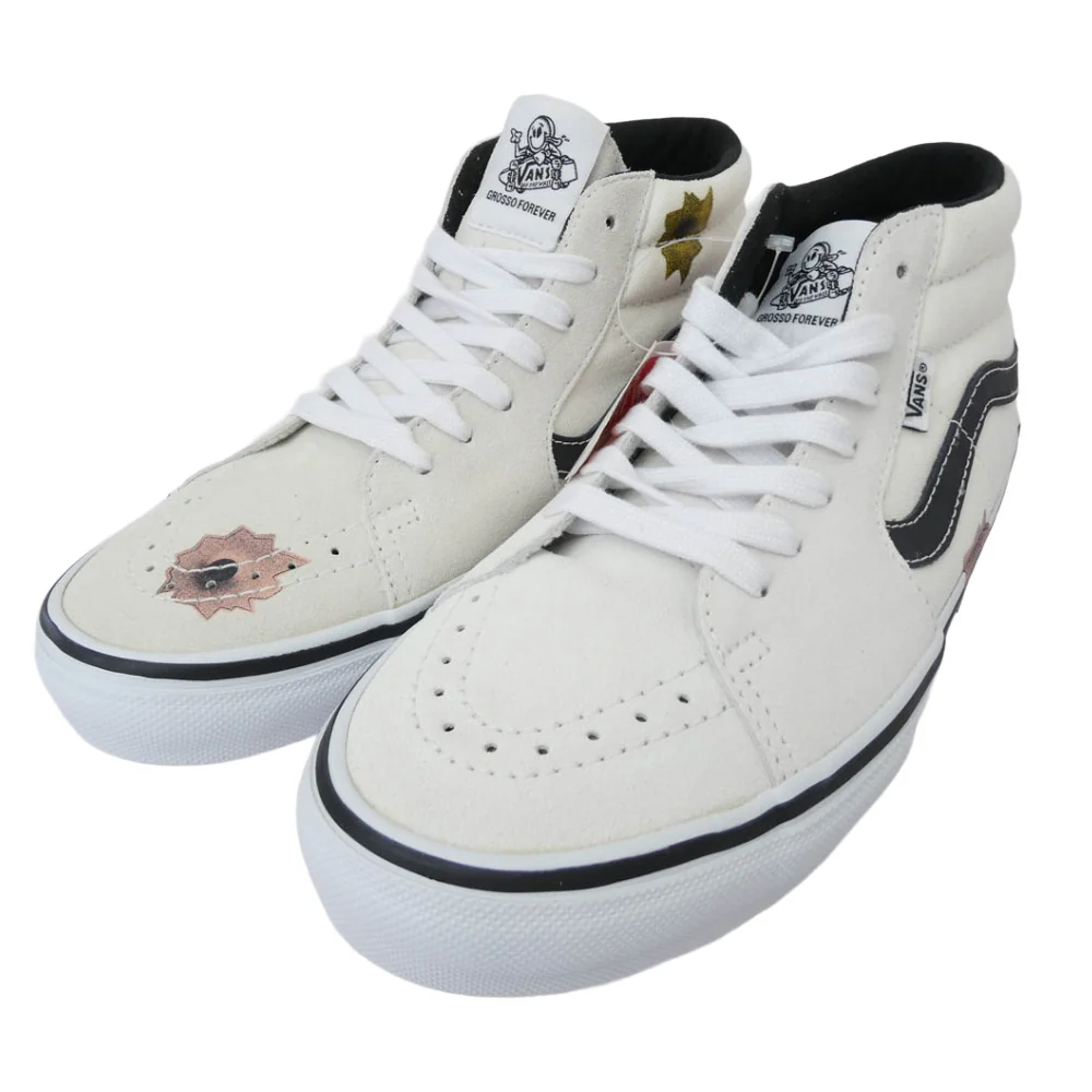 Supreme シュプリーム 25SS VN0A5KS1CRM x Nate Lowman Skate Grosso Mid Bullet Hole Natural ネイトローマン スケート グロッソ ミッド スニーカー アイボリー系 27.5cm【極上美品】【中古】 - Image 2