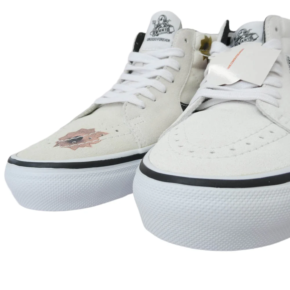 Supreme シュプリーム 25SS VN0A5KS1CRM x Nate Lowman Skate Grosso Mid Bullet Hole Natural ネイトローマン スケート グロッソ ミッド スニーカー アイボリー系 27.5cm【極上美品】【中古】 - Image 4