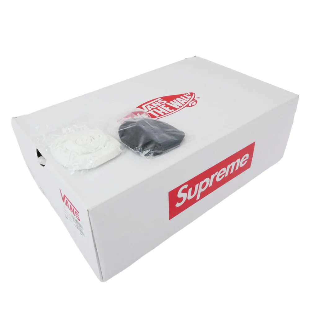 Supreme シュプリーム 25SS VN0A5KS1CRM x Nate Lowman Skate Grosso Mid Bullet Hole Natural ネイトローマン スケート グロッソ ミッド スニーカー アイボリー系 27.5cm【極上美品】【中古】 - Image 9