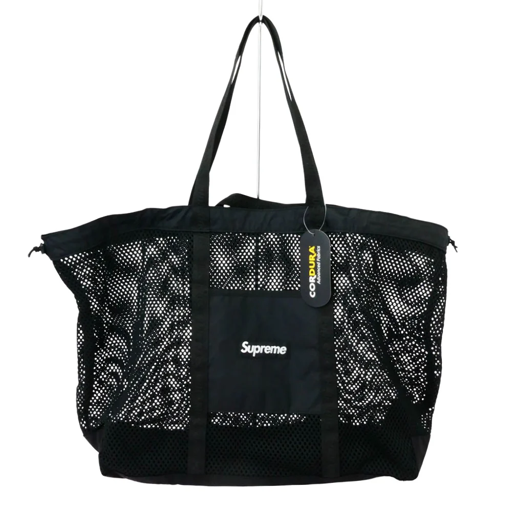 Supreme シュプリーム 25SS Mesh Tote Bag メッシュ トートバッグ ブラック系【極上美品】【中古】