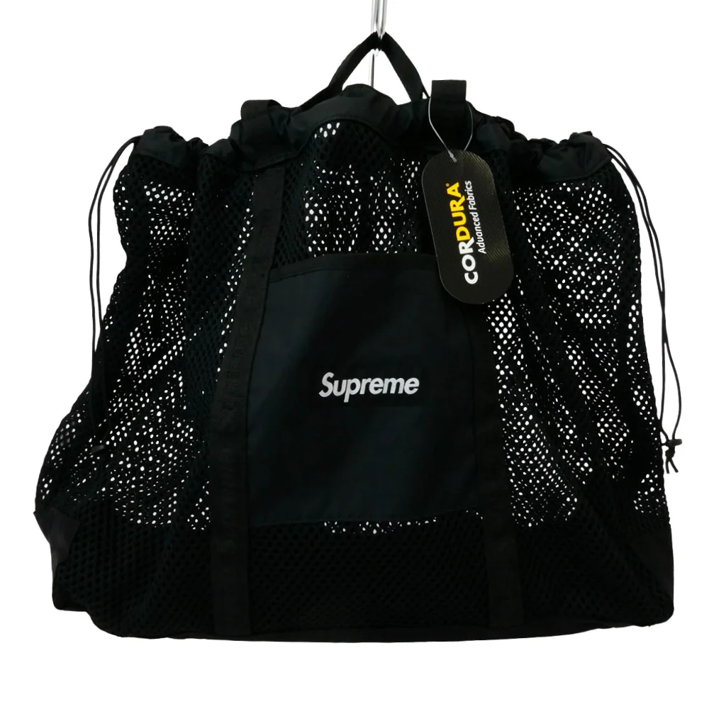 Supreme シュプリーム 25SS Mesh Tote Bag メッシュ トートバッグ ブラック系【極上美品】【中古】 - Image 3