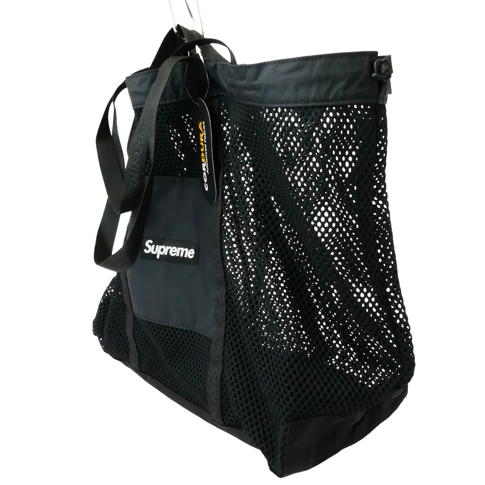 Supreme シュプリーム 25SS Mesh Tote Bag メッシュ トートバッグ ブラック系【極上美品】【中古】 - Image 4