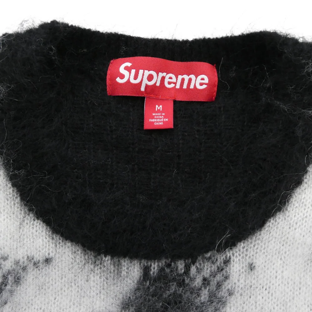 Supreme シュプリーム 25SS x Aphex Twin Mohair Sweater エイフェックス ツイン モヘア セーター ブラック系 ホワイト系 M【美品】【中古】 - Image 3