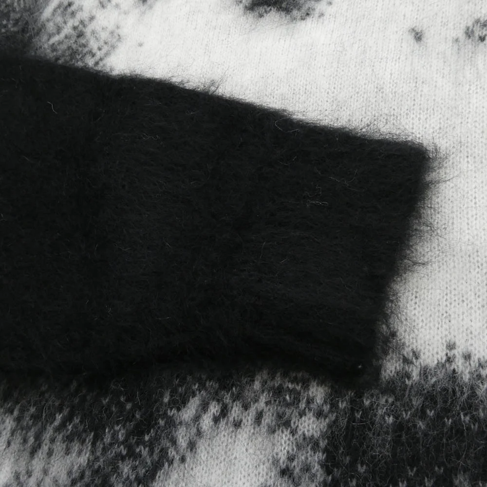 Supreme シュプリーム 25SS x Aphex Twin Mohair Sweater エイフェックス ツイン モヘア セーター ブラック系 ホワイト系 M【美品】【中古】 - Image 4